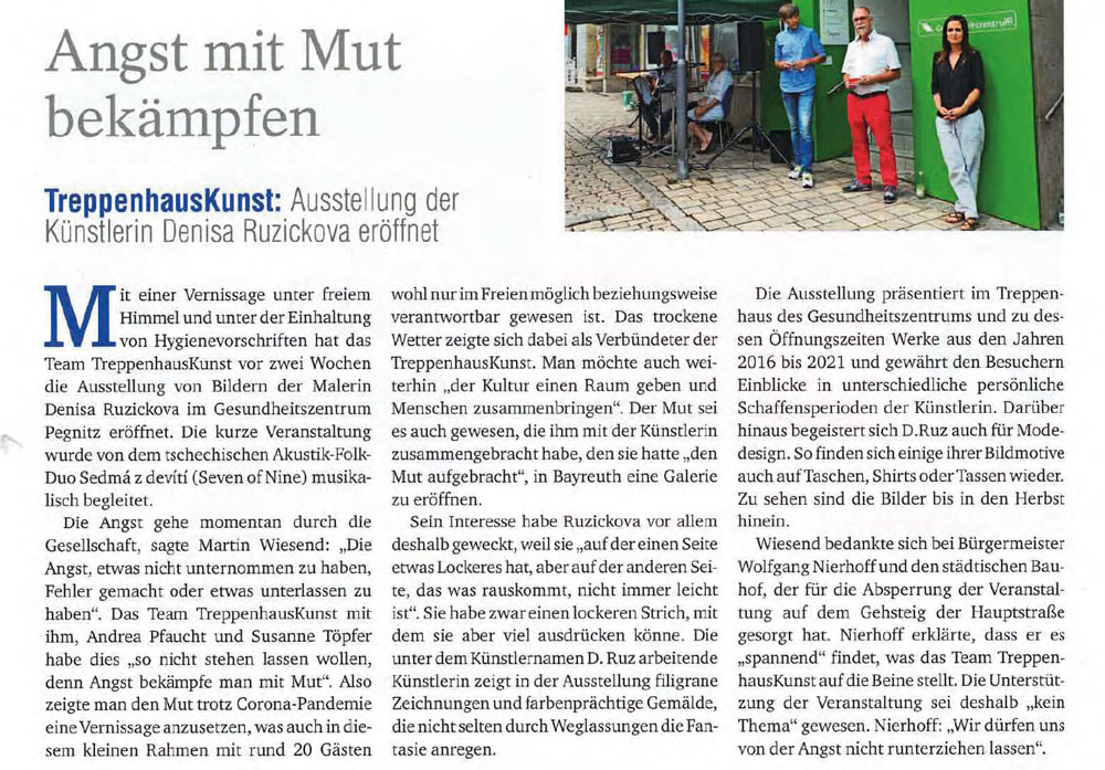 Angst mit Mut bekämpfen – Blickpunkt Pegnitz – August 2021