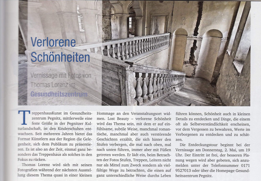 Verlorene Schönheiten – Blickpunkt Pegnitz – April 2019