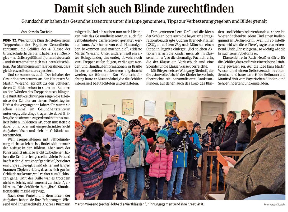 Damit sich auch Blinde zurechtfinden – Nordbayerischer Kurier