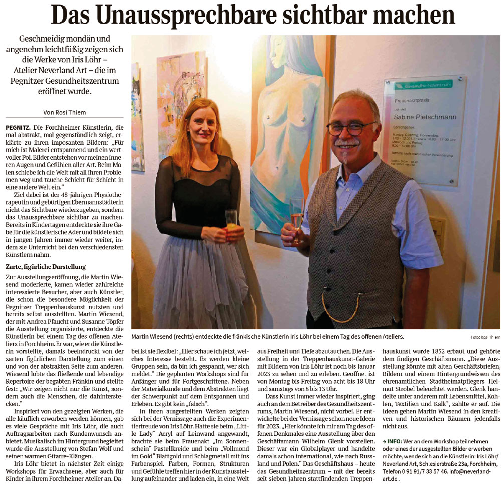 Das Unaussprechbare sichtbar machen – Nordbayerischer Kurier