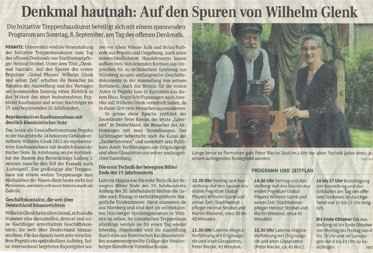 Denkmal hautnah: Auf den Spuren von Wilhelm Glenk – Nordbayerischer Kurier