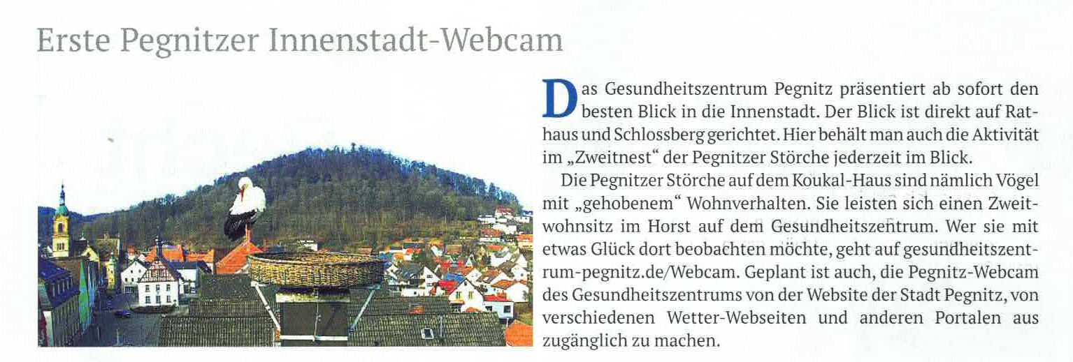 Erste Pegnitzer Innenstadt-Webcam – Blickpunkt Pegnitz – April 2024