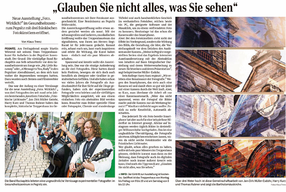 "Glauben Sie nicht alles, was Sie sehen" – Nordbayerischer Kurier