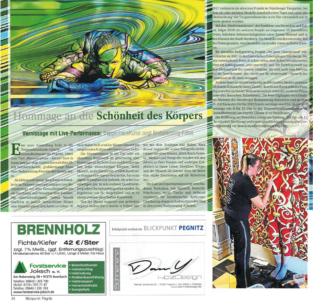Hommage an die Schönheit des Körpers – Blickpunkt Pegnitz – Juli 2022