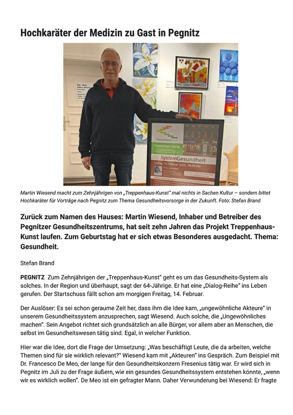 Hochkaräter der Medizin zu Gast in Pegnitz – Nordbayerischer Kurier