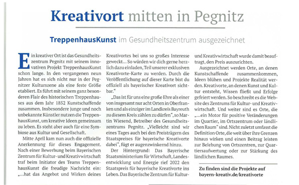 Kreativort mitten in Pegnitz – Blickpunkt Pegnitz – Juni 2024
