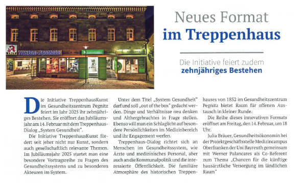 Neues Format im Treppenhaus – Blickpunkt Pegnitz – Februar 2025