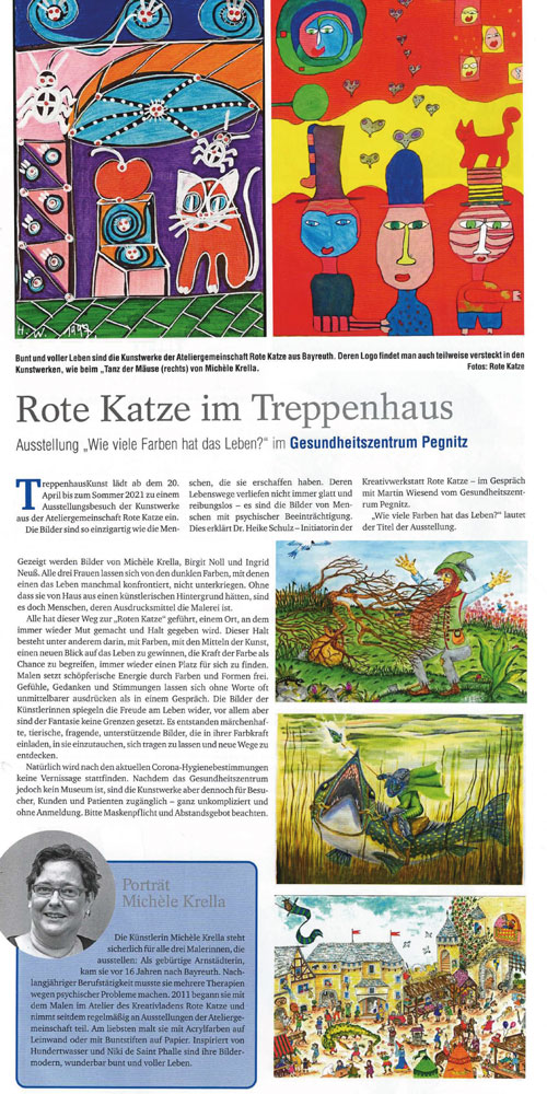 Rote Katze im Treppenhaus – Blickpunkt Pegnitz – April 2021