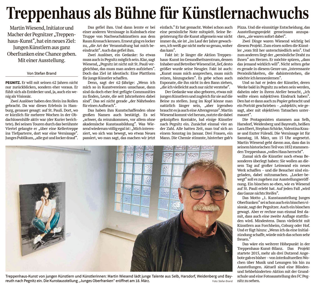Treppenhaus als Bühne für Künstlernachwuchs – Nordbayerischer Kurier