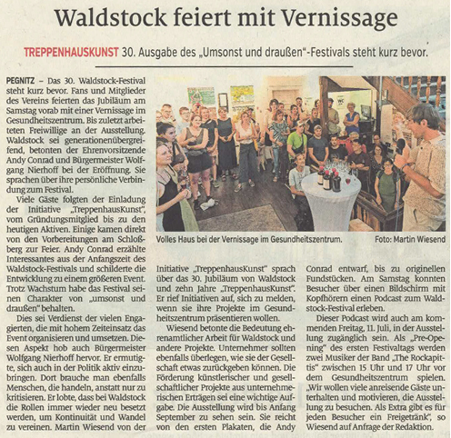 Waldstock feiert mit Vernissage – Nordbayerische Nachrichten
