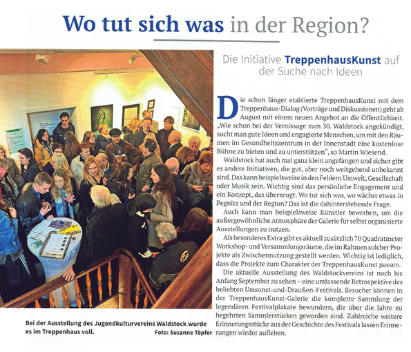 Wo tut sich was in der Region – Die Initiative TreppenhausKunst auf der Suche nach Ideen – Blickpunkt Pegnitz – August 2025