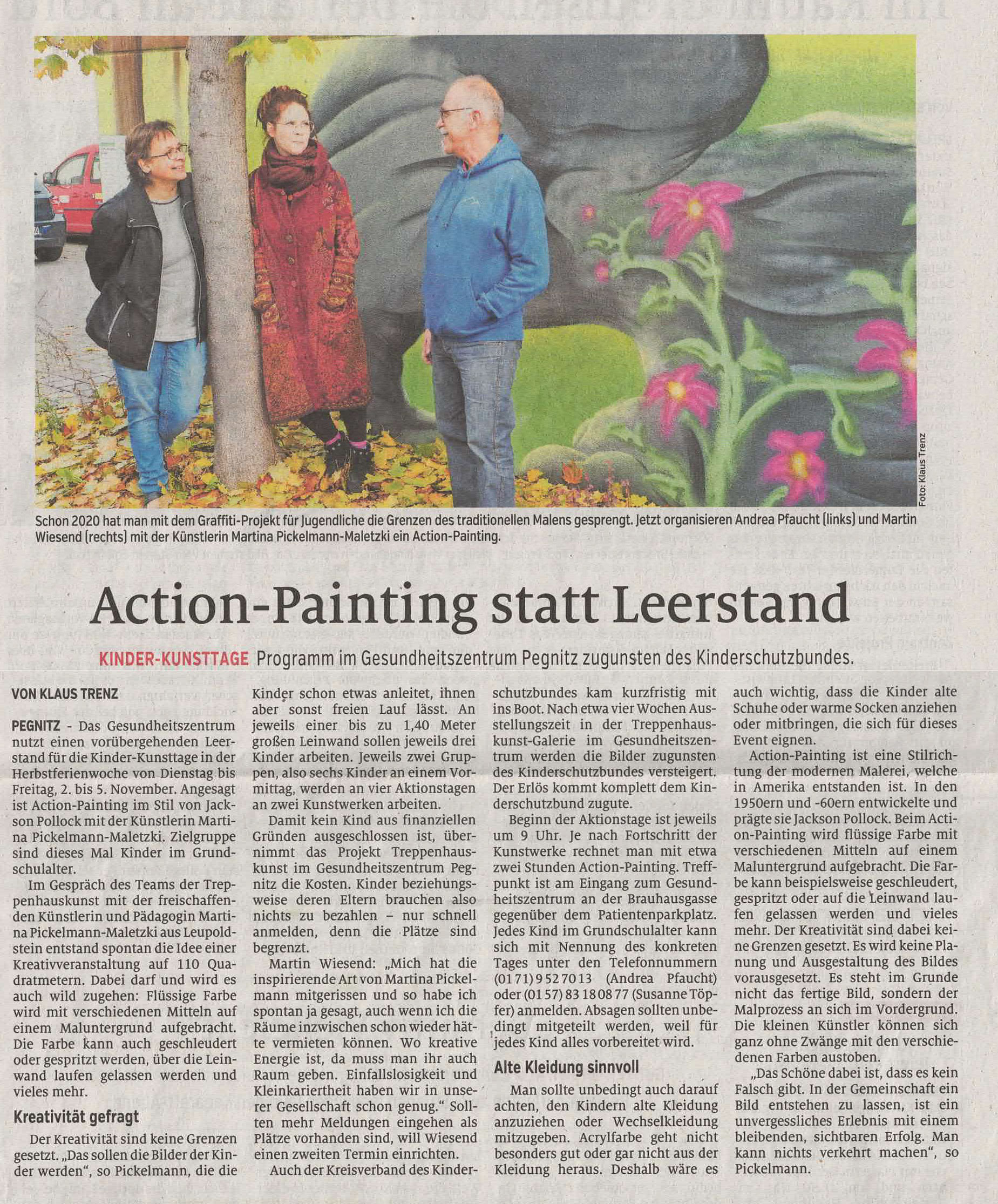 Action Painting statt Leerstand – Nordbayerische Nachrichten
