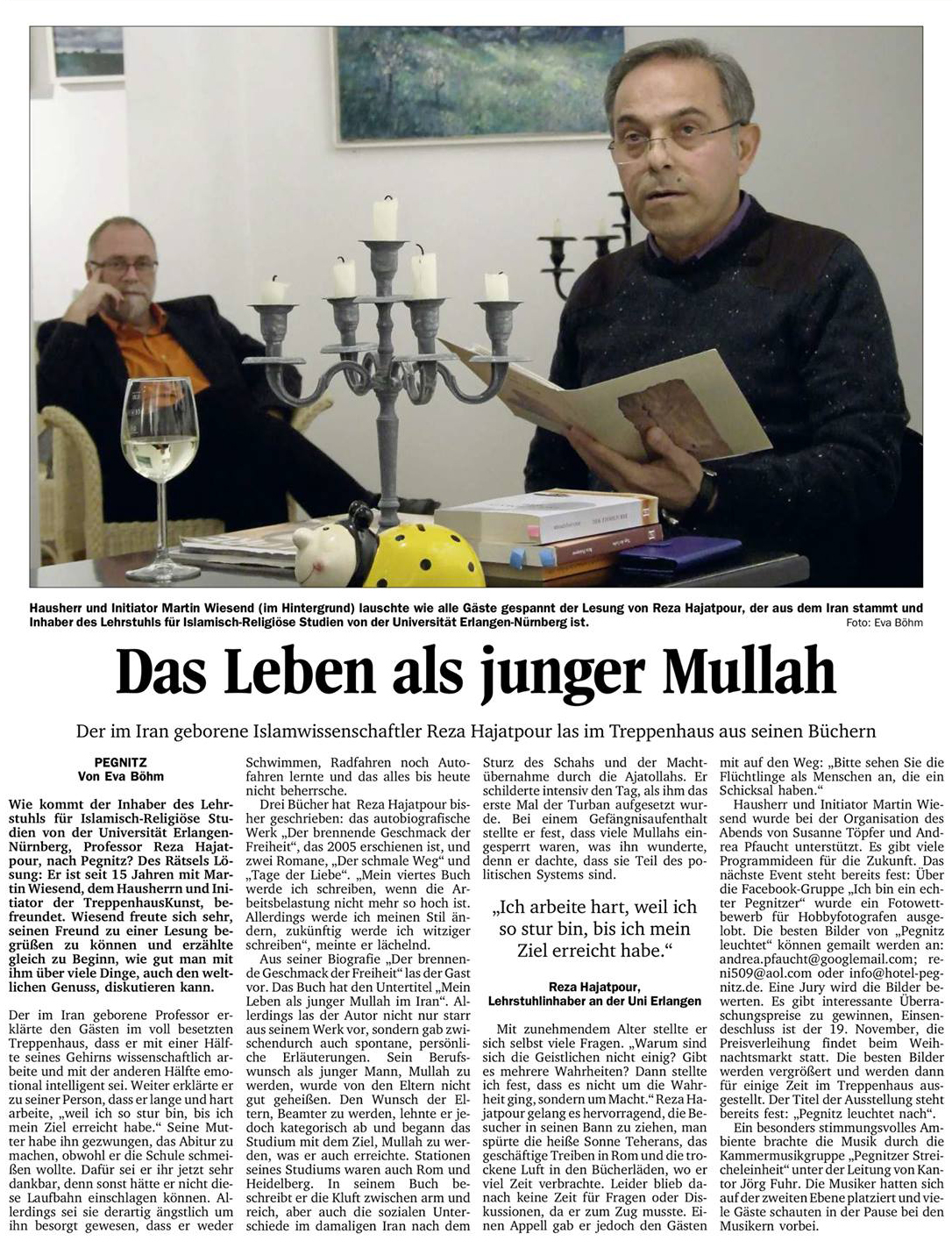 Das Leben als junger Mullah – Nordbayerischer Kurier / Nordbayerische Nachrichten