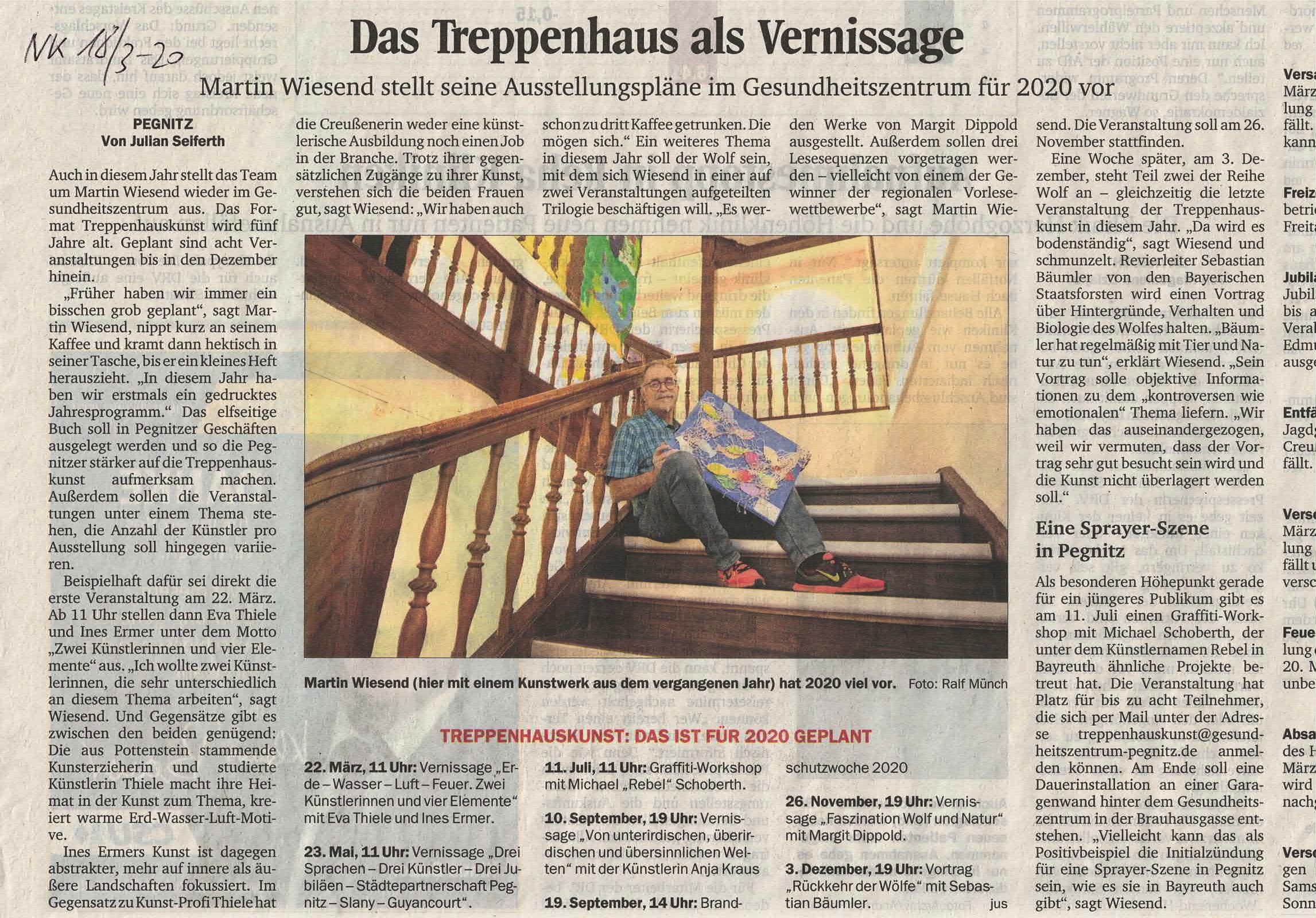 Das Treppenhaus als Vernissage – Nordbayerischer Kurier / Nordbayerische Nachrichten