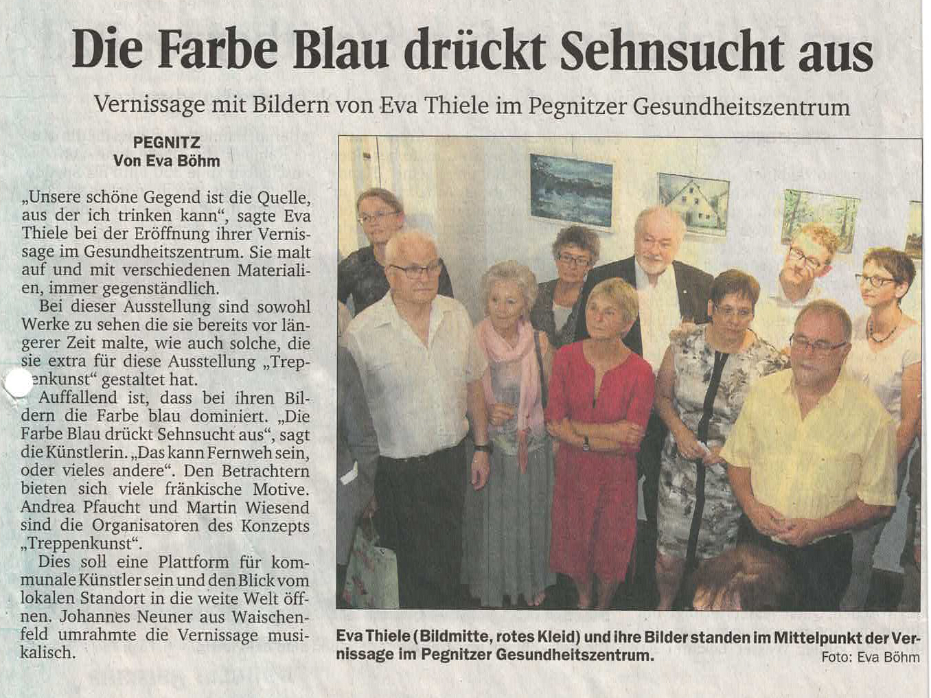 Die Farbe Blau drückt Sehnsucht aus – Nordbayerischer Kurier / Nordbayerische Nachrichten