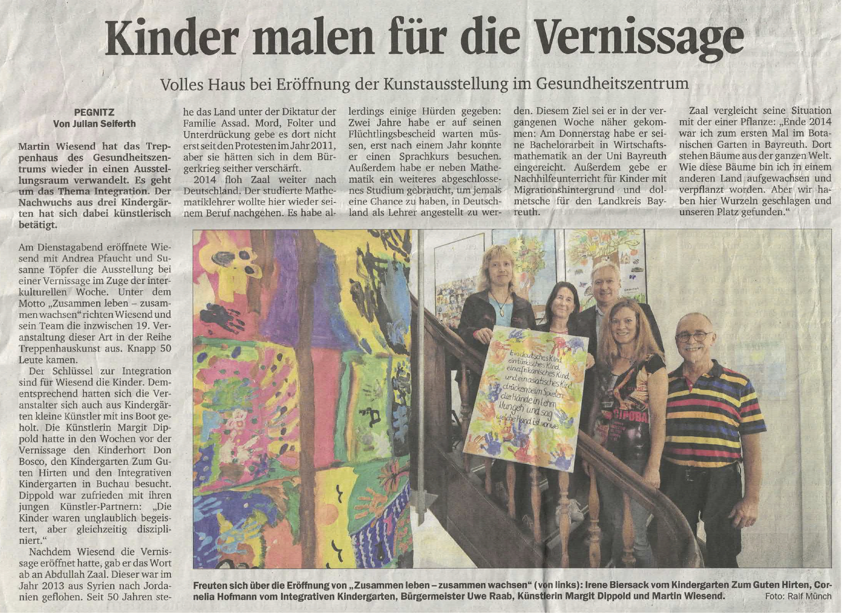 Kinder malen für die Vernissage – Nordbayerischer Kurier / Nordbayerische Nachrichten