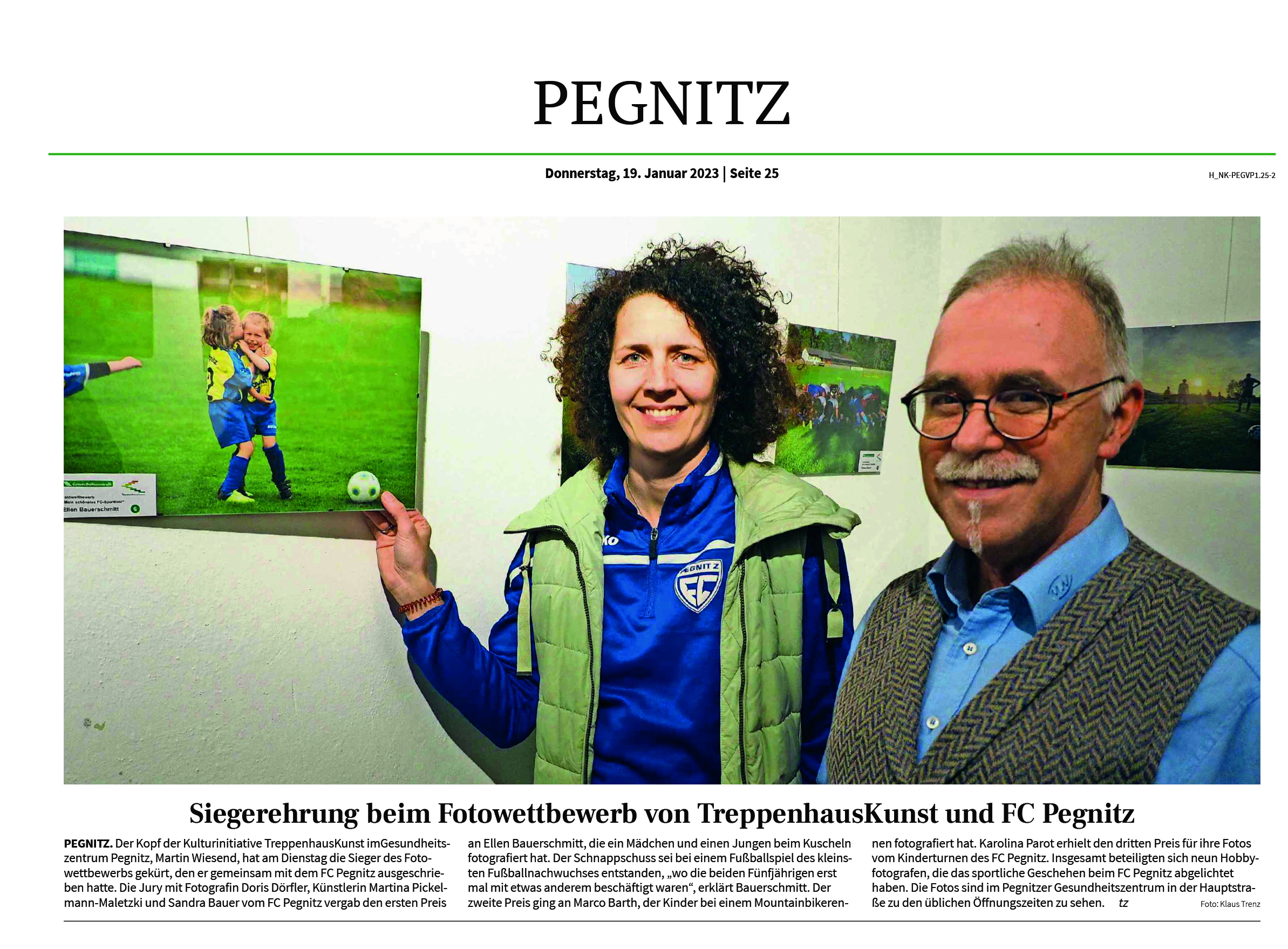 Siegerehrung beim Fotowettbewerb von TreppenhausKunst und FC Pegnitz – Nordbayerischer Kurier