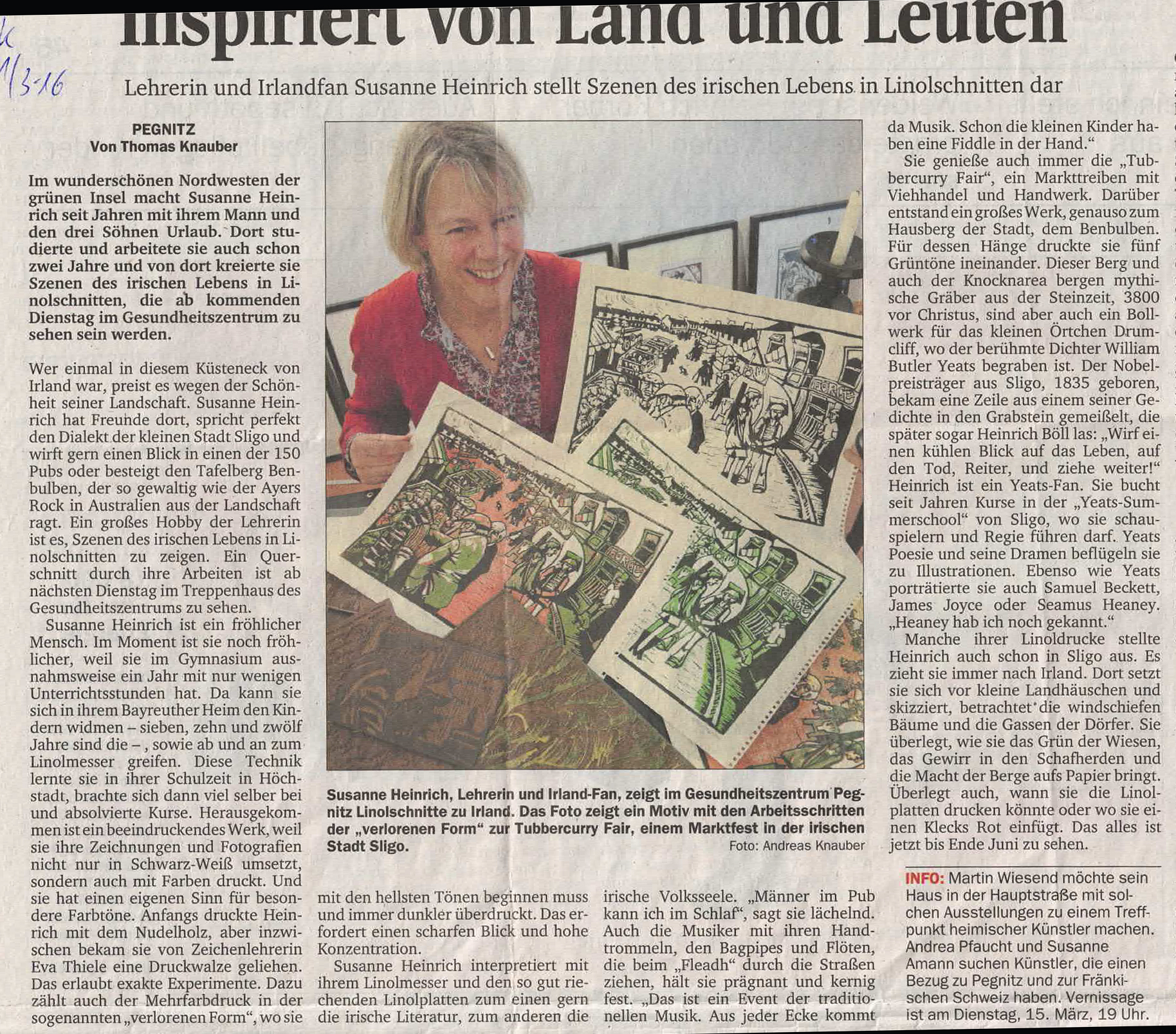 Inspiriert von Land und Leuten – Nordbayerischer Kurier / Nordbayerische Nachrichten