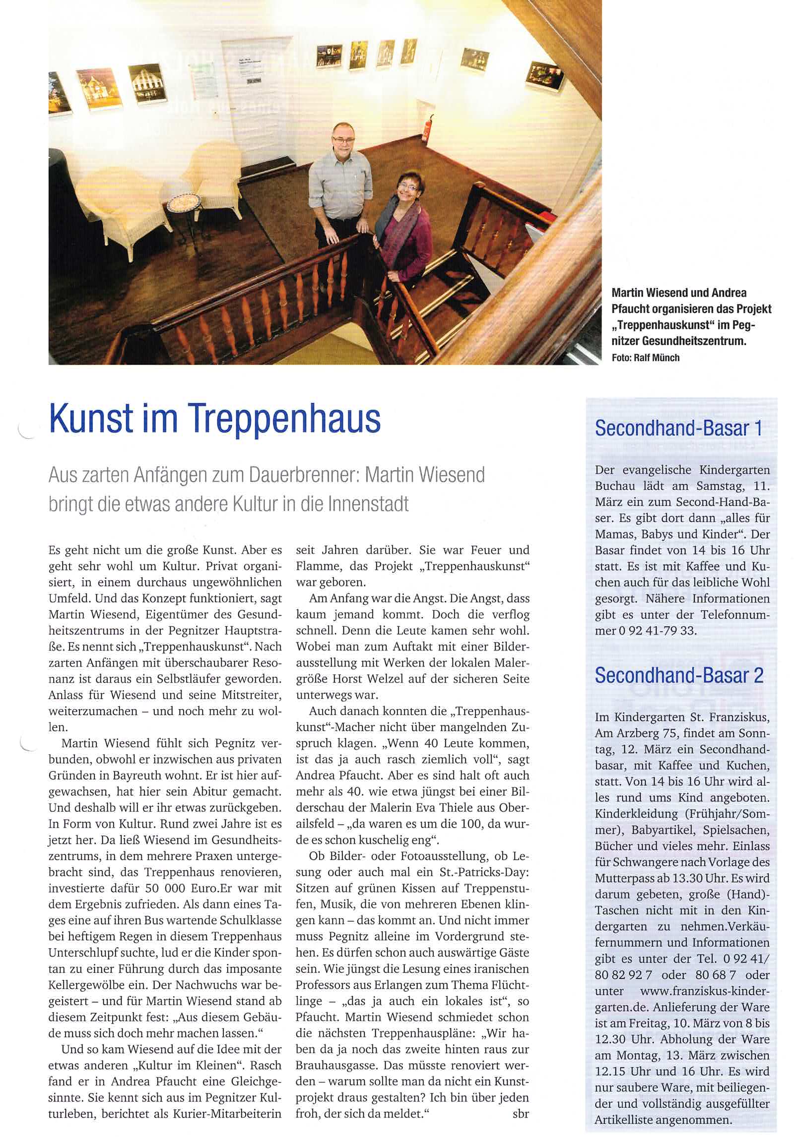 Kunst im Treppenhaus – Blickpunkt Pegnitz – Januar 2017